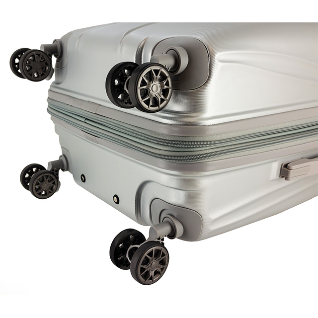 03L-008-428 Чемодан 4-х колесный (Серебряный/52*77*33/поликарбонат/L/4,1 кг/119 литров/Eberhart)