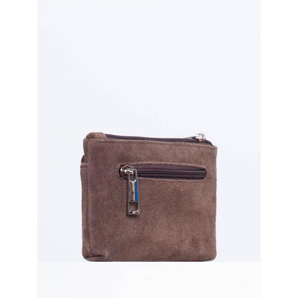 Ri-169KWC Кошелек женский Коричневый  замша (коричневый/13*8*1,5/натуральная замша/Richet)