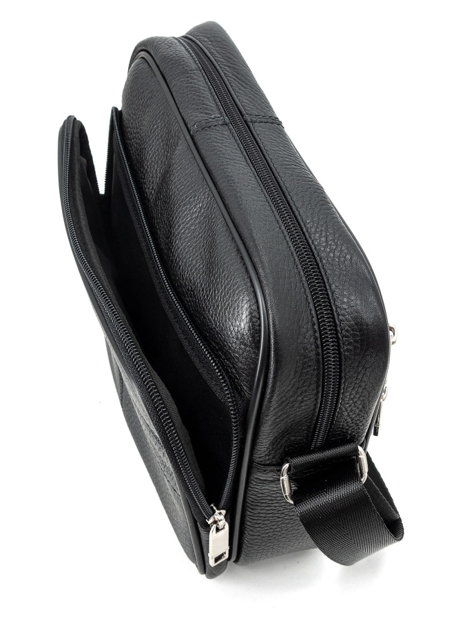 102-82124-1 Сумка мужская кожа (Пеллекон) (черный/25*20*6,5/натуральная кожа/PELLECON)