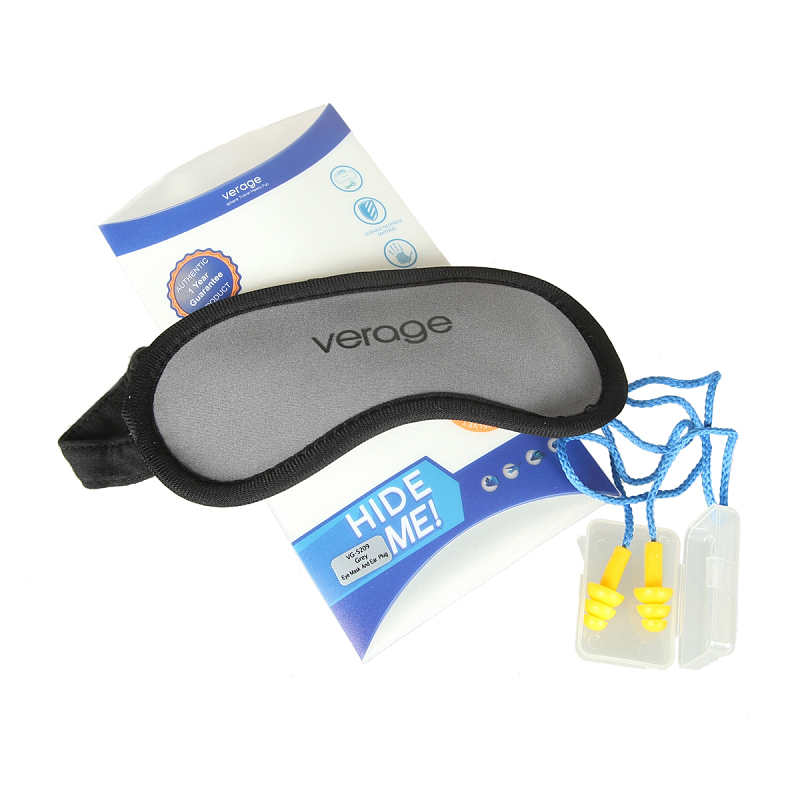 VG5209 (grey))) Дорожная маска для сна Verage (Серый/18,5*8*0,8/синтетический трикотаж/Verage)