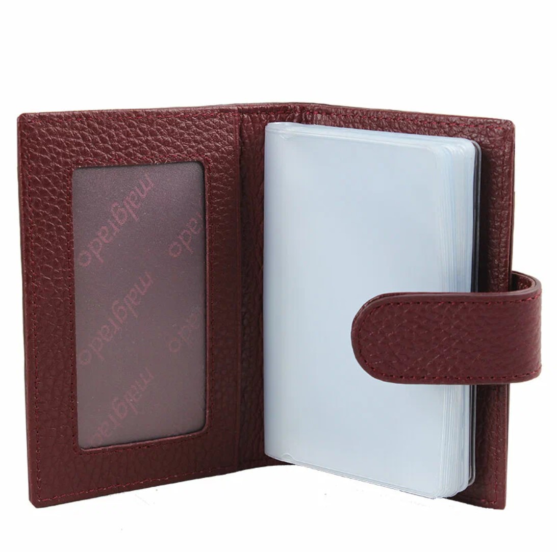 42003-135 Maroon Визитница (Malgrado) (бордовый/7,5*11*1,5/натуральная кожа/Malgrado)