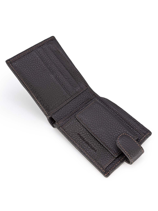 102-5502-24 Портмоне мужское (Пеллекон) (черный/11*9,5*1,5/натуральная кожа/PELLECON)