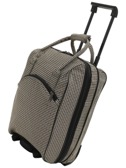 М-7318 Сумка на колесах дизайн гусиная лапка (бежевый/47*29*22/полиэстер/NTL Continent)