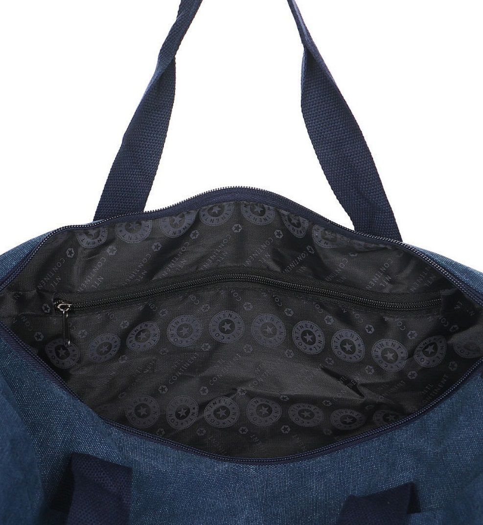 М-710 Сумка спортивная брезент синий (Синий/43*25*25/брезент/NTL Continent)