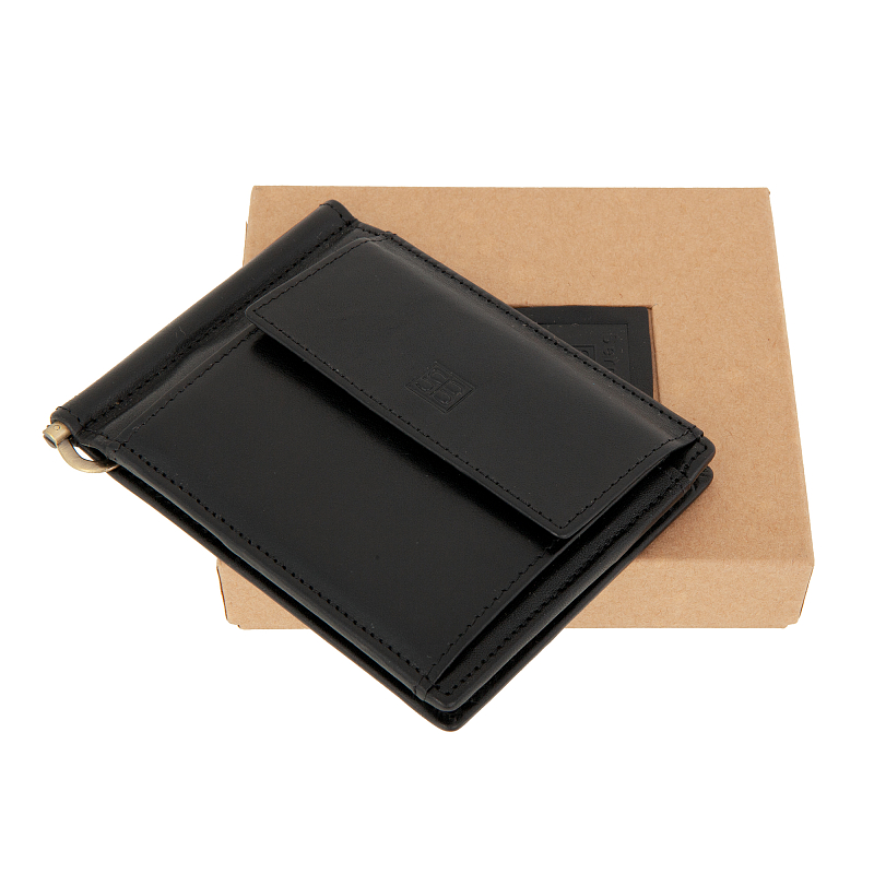 2322 (milano black) Зажим для денег Sergio Belotti (Черный/12*9*1,5/натуральная кожа/Sergio Belotti)