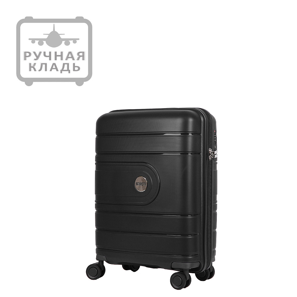 EN9520-20-2 Чемодан 4-х колесный 100% полипропилен FABRETTI  (Черный/39*54*21/полипропилен/S/FABRETTI)