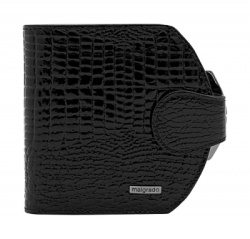 41007-1B-46# Black Кошелек Средний Malgrado (черный10*10,5*2/натуральная кожа/Malgrado)