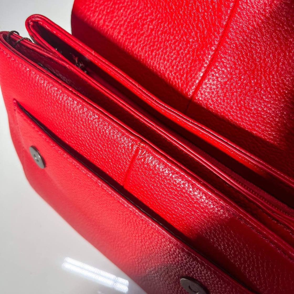 1952К Сумка женская натуральная кожа (красный) (Красный/25*20*9/натуральная кожа/Redmond)