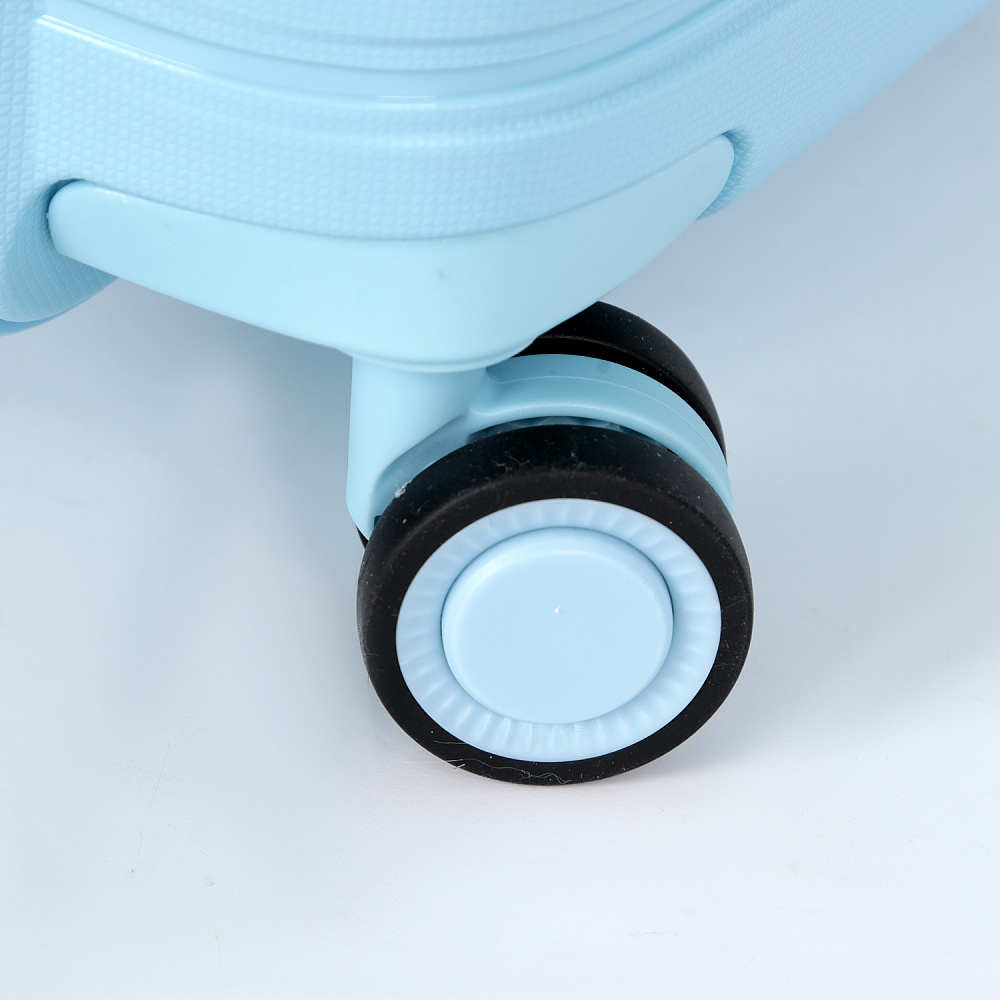 EN9520-20-9 Чемодан 4-х колесный 100% полипропилен  FABRETTI (Голубой/39*54*21/полипропилен/S/FABRETTI)