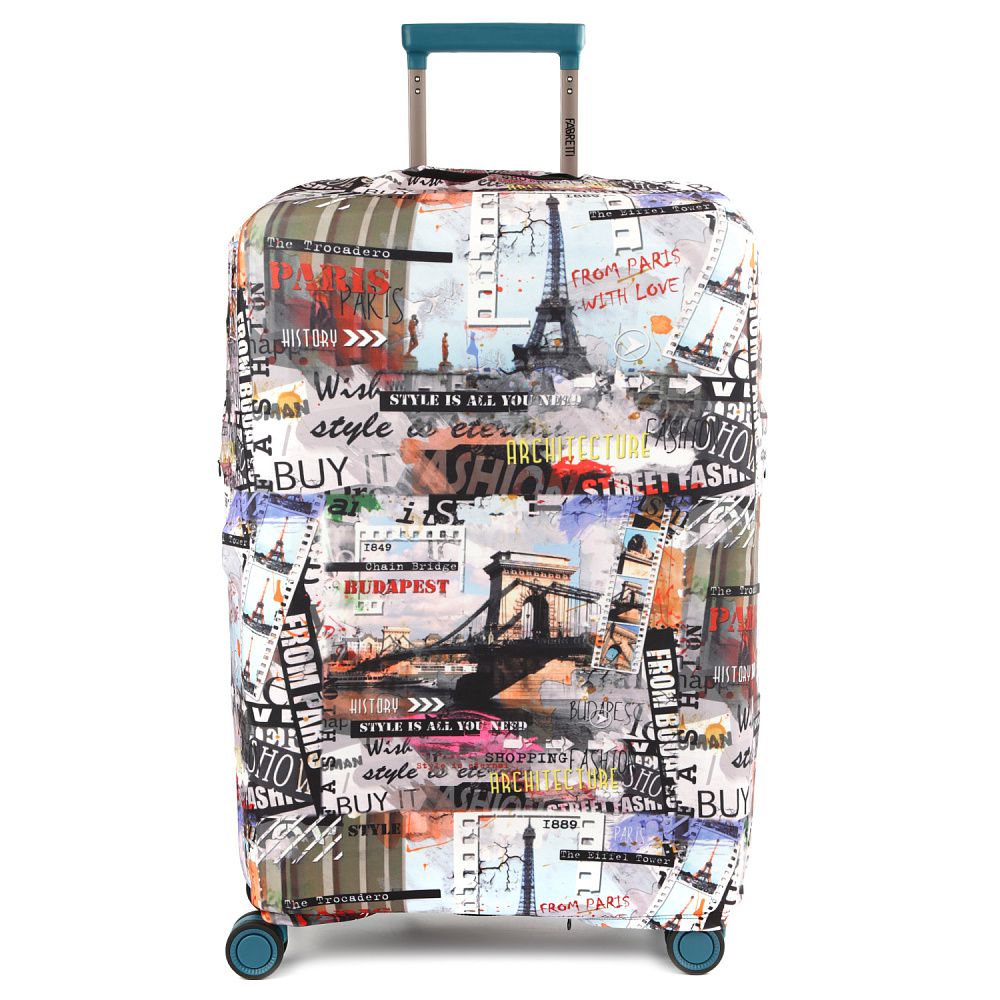 W1051-M FABRETTI Чехол для чемодана  92%полиэстер 8%спандекс (Коричневый/M/полиэстер/спандекс/FABRETTI)