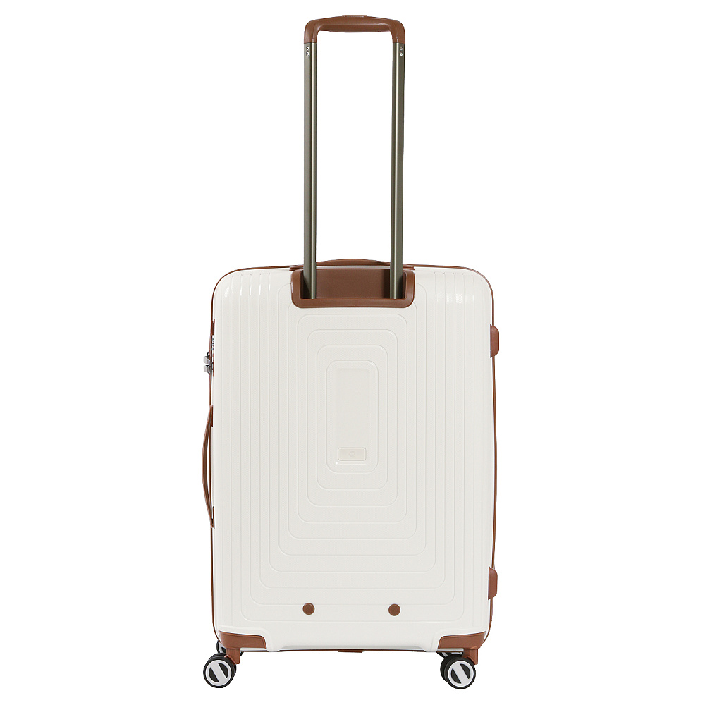 EN3520-24-1 Чемодан 4-х колесный 100% полипропилен  FABRETTI (Белый/47*68*29/полипропилен/M)