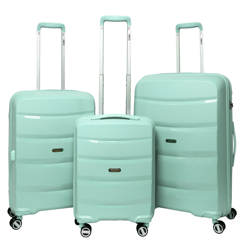 EN7520-20-11 FABRETTI Чемодан 4-х колесный 100% полипропилен (Мята/38*55*18/полипропилен/S/2,8 кг/FABRETTI)