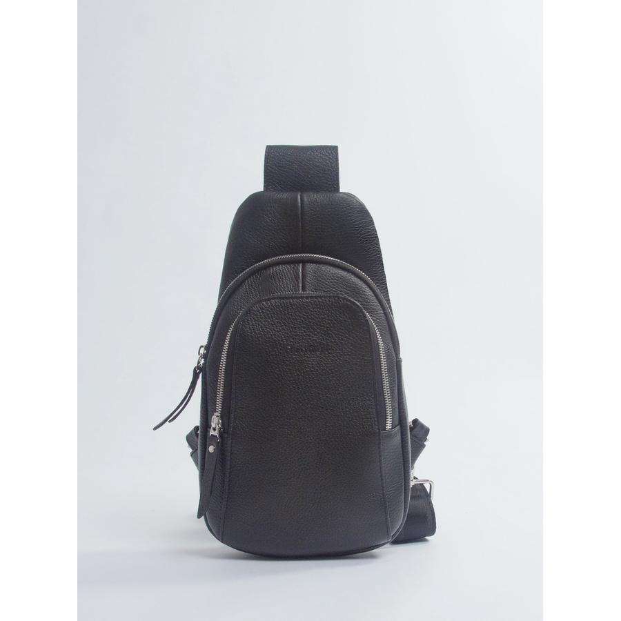 2411LN Сумка-рюкзак на одной лямке Черный (черный/16*32*5/натуральная кожа/Richet)