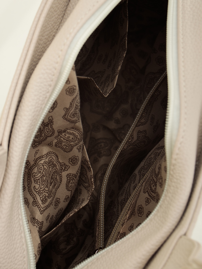 3859 Сумка женская бежевый/белый (Бежевый/белый/30*22*12/Экокожа/Redmond)