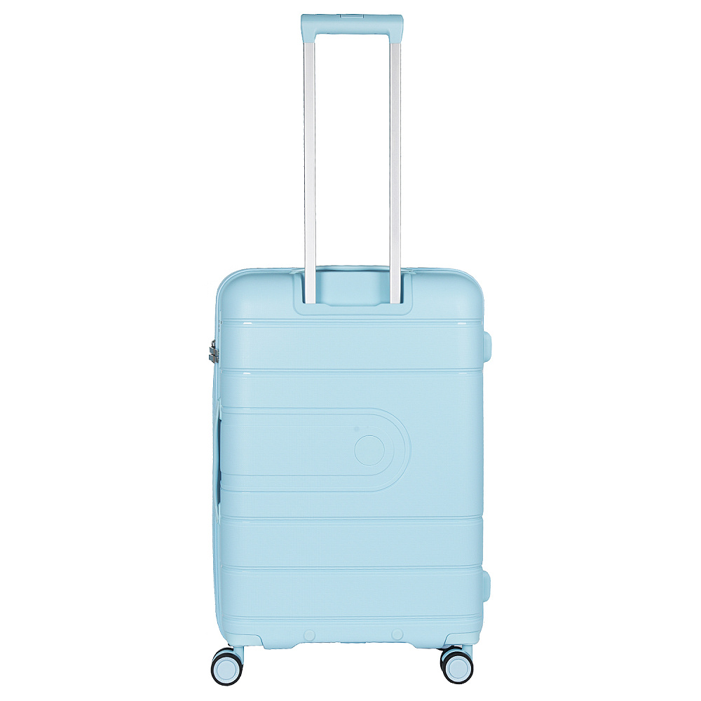 EN9520-24-9 (FABRETTI) Чемодан 4-х колесный 100% полипропилен  (Голубой/45*66*26/полипропилен/M/FABRETTI)