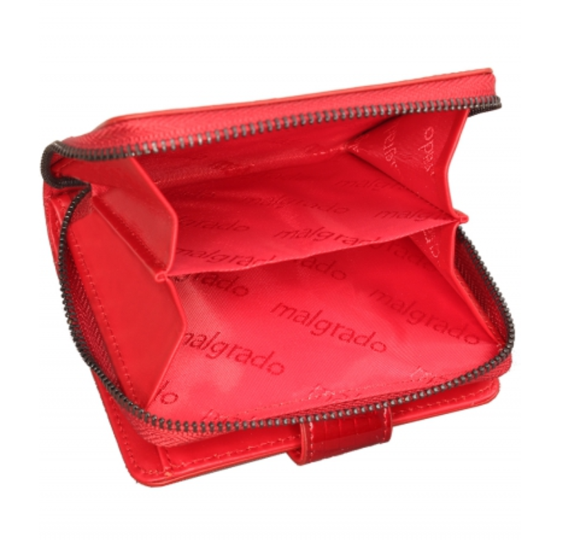 10502-44# Red Кошелек Мал. (Malgrado) (красный/10,5*10,5*2,5/натуральная кожа/Malgrado)