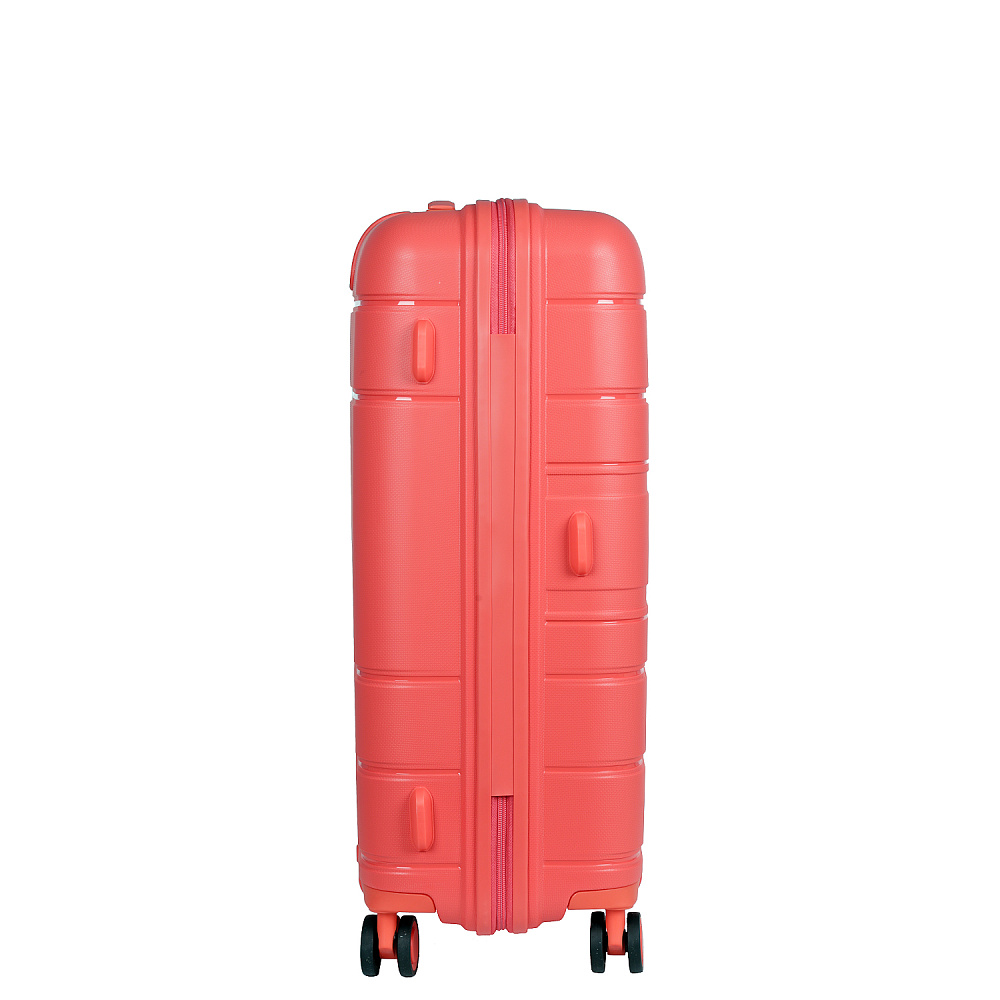 EN9520-24-44 (FABRETTI) Чемодан 4-х колесный 100% полипропилен (коралловый/45*66*26/полипропилен/M/FABRETTI)