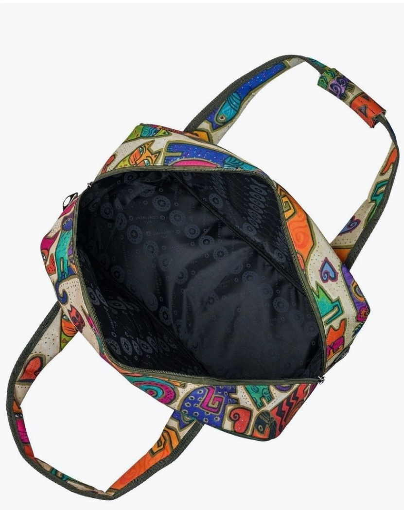 М-504 Саквояж кошки бежевый (Бежевый/44*30*21/полиэстер)