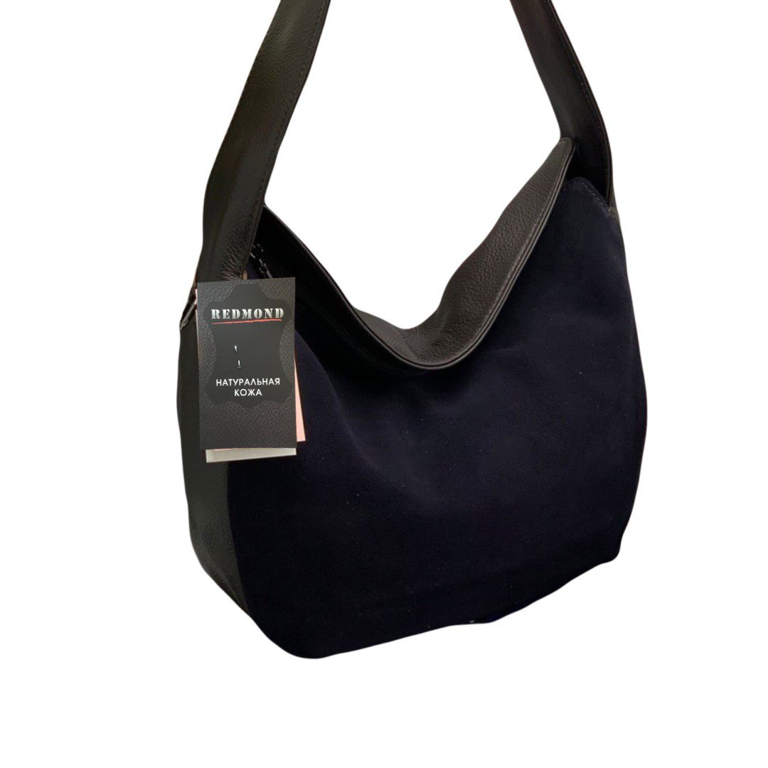 8859 Сумка женская натуральная замша/кожа (coffee) (кофе/23*29*9/натуральная замша/кожа/Redmond)