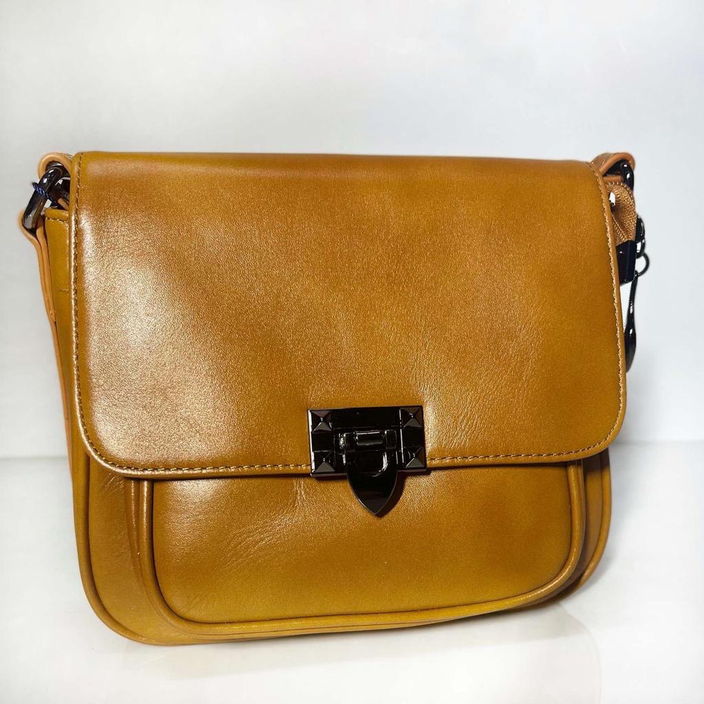 20117К Сумка женская натуральная кожа (yellow) (Жёлтый/22*20*8/натуральная кожа/Redmond)