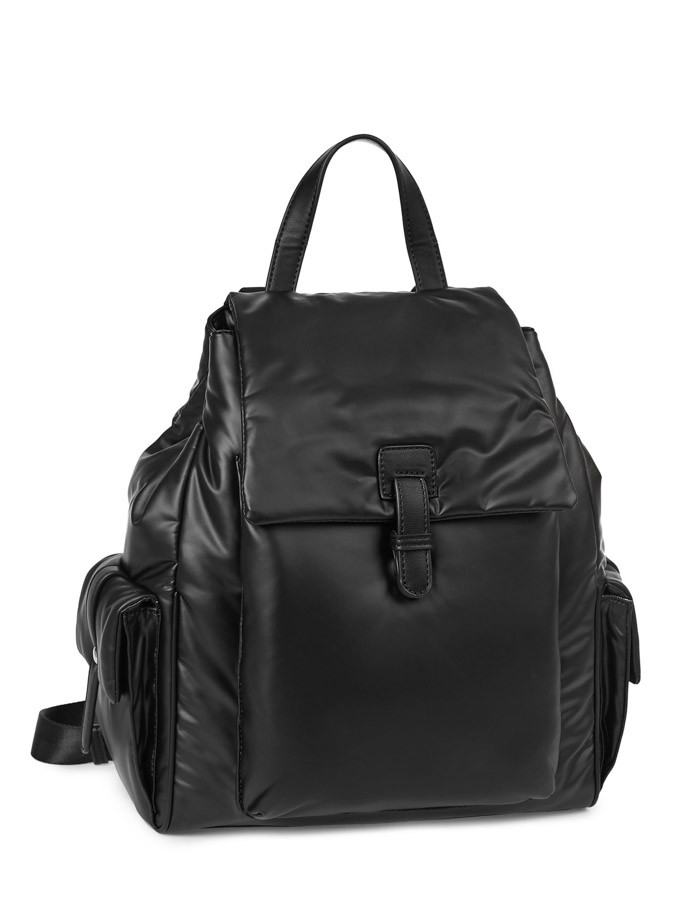 HL 41-117111 Рюкзак женский нейлон/экокожа (чёрный) (Черный/29*40*14/нейлон/экокожа/Hogerland)