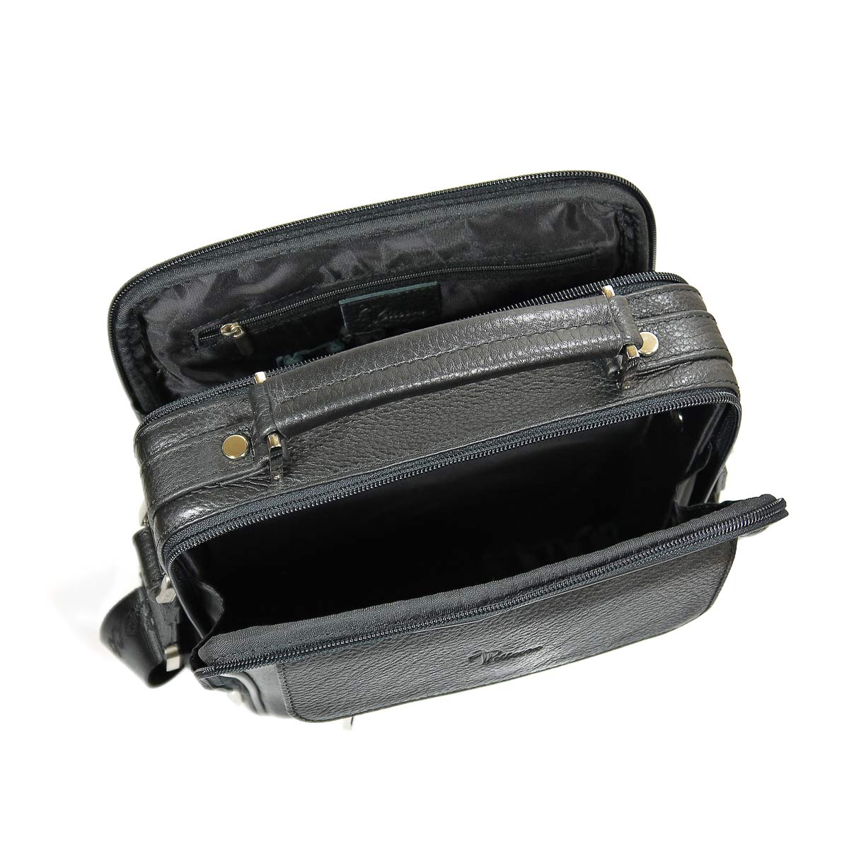 102-820-1 Сумка мужская кожа (Пеллекон) (черный/23*28,5*8/натуральная кожа/PELLECON)