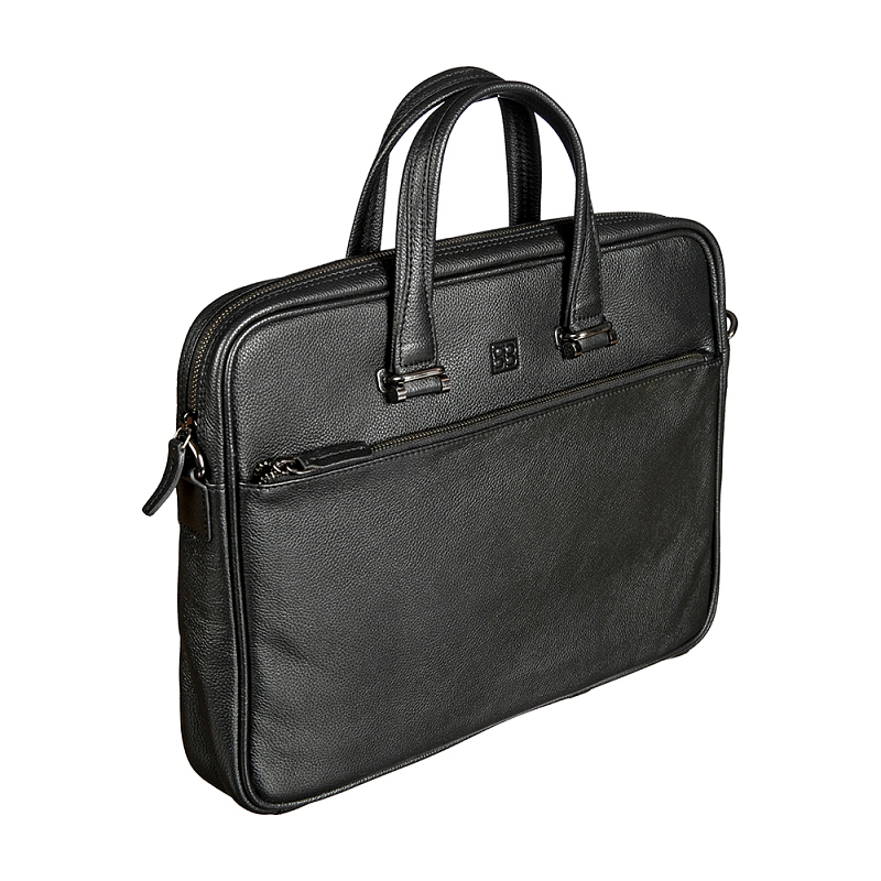 010-2814 (denim black) Бизнес-сумка Sergio Belotti (черный/37*28*6/натуральная кожа/Sergio Belotti)