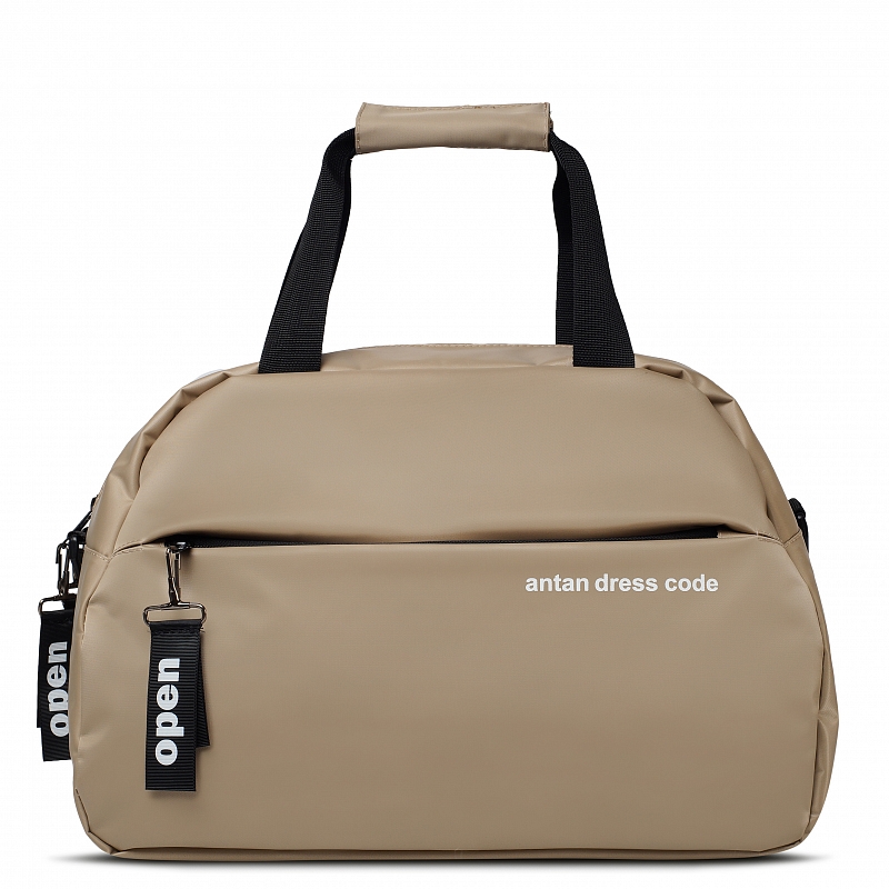 2-168 Сумка дорожная (Сатин/бежевый 222) (бежевый/43*31*29/Капровинил/ANTAN)