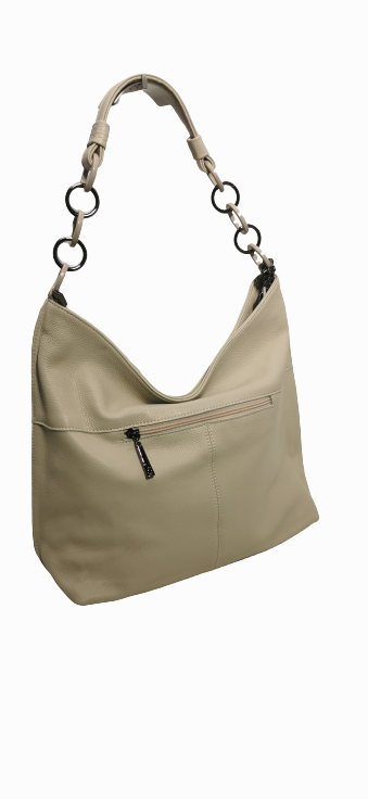 705К Сумка-мешок женская натуральная кожа бежевая  (Бежевый/натуральная кожа/Redmond)