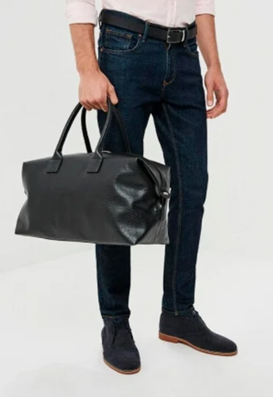 2-379 Сумка дорожная экокожа (черный) (черный/45*28*18/Экокожа/ANTAN)