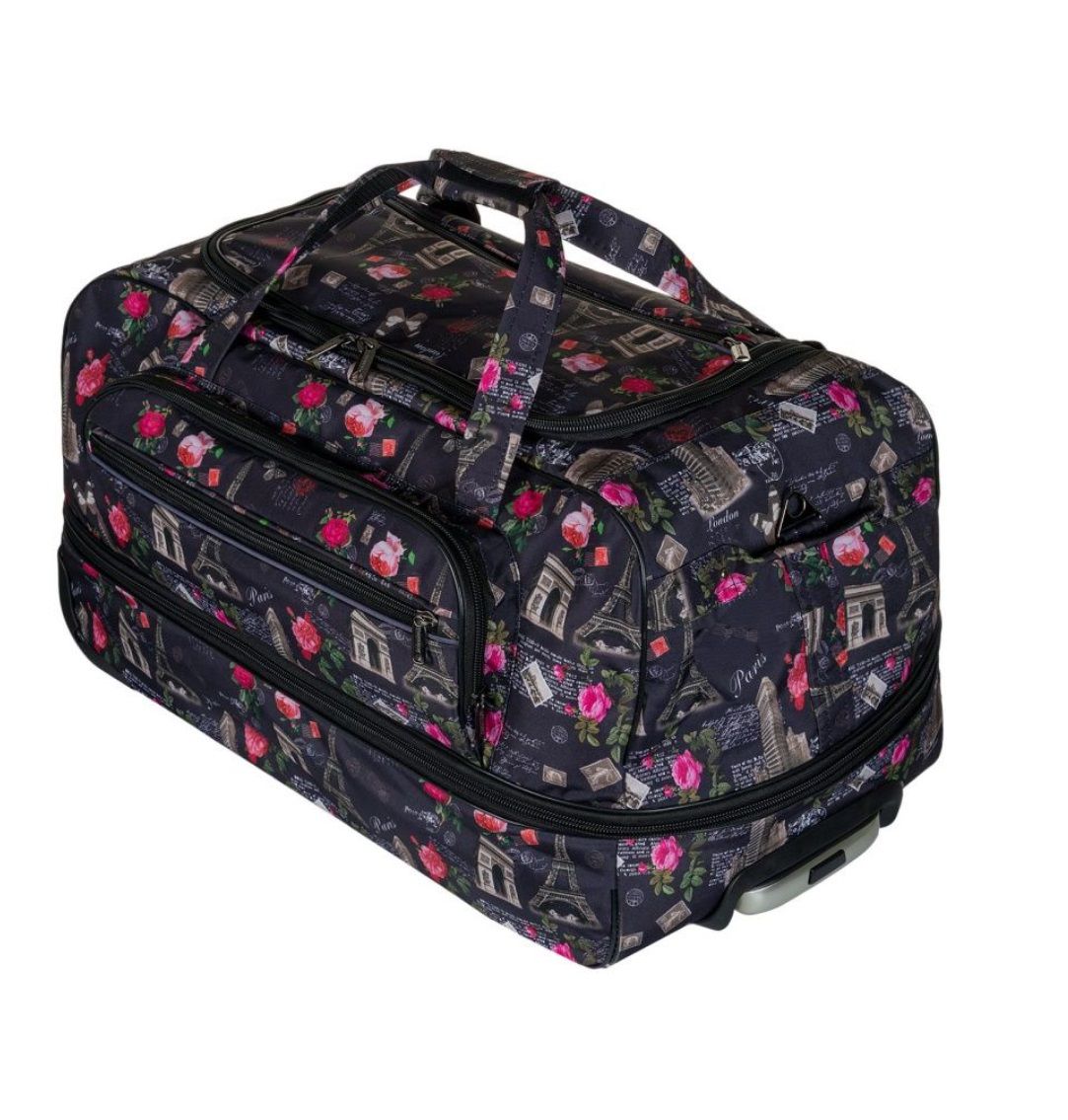 М-5801 Сумка на колесах дизайн париж (фиолетовый/74*41*38/полиэстер/NTL Continent)