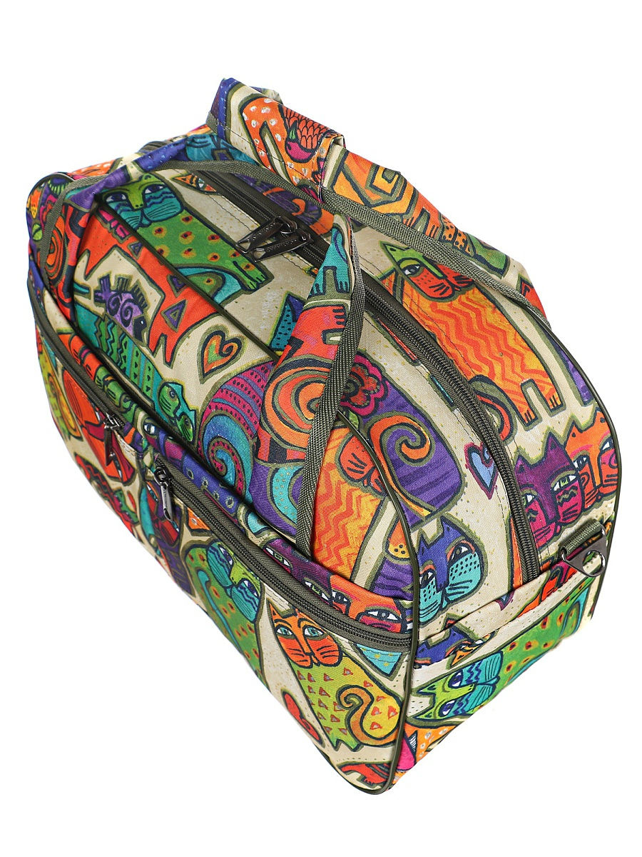 М-505 Саквояж дизайн кошки бежевый (бежевый/47*28*20/полиэстер/NTL Continent)