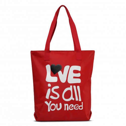 1-58 Сумка молодёжная (Все что вам нужно/красный) (Красный/28*38*10/текстиль/ANTAN)