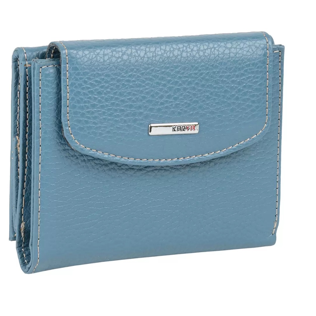 1206-093 Портмоне женское натуральная кожа KARYA (Синий/13*9,5*2/натуральная кожа/KARYA)