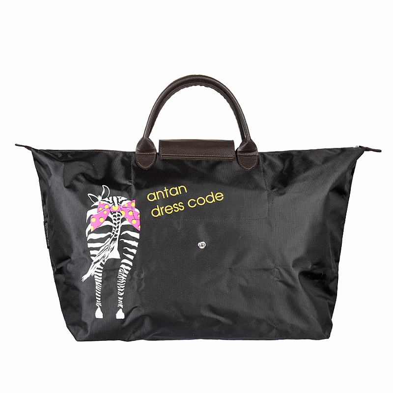 175 Сумка дорожная (Зебры подружки/черный) (Черный/44*30*22/текстиль/ANTAN)