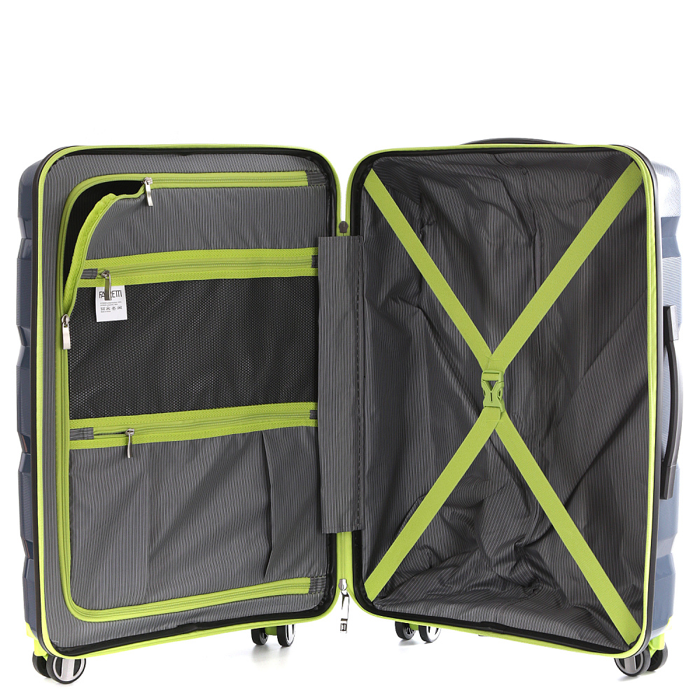 EN6520-24-81 FABRETTI Чемодан 4-х колесный 100% полипропилен (синий/45*66*26/полипропилен/M/FABRETTI)