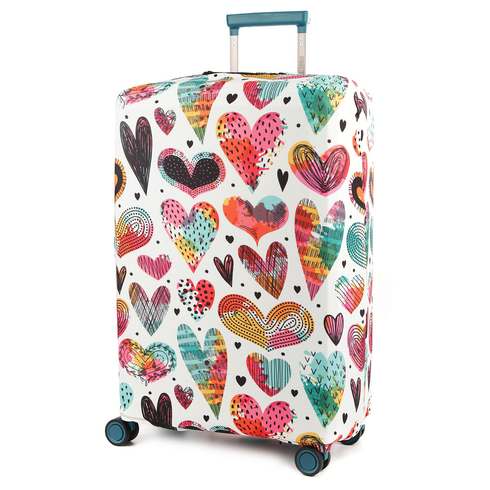 W1053-M FABRETTI Чехлы для чемоданов 92%полиэстер 8%спандекс (белый/M/полиэстер/спандекс/FABRETTI)