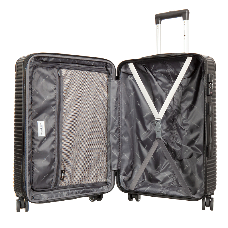 GC AT201-24 black Чемодан-тележка Gianni Coni (черный/47*66*26/АБС пластик/M/3,7 кг/Gianni Conti )