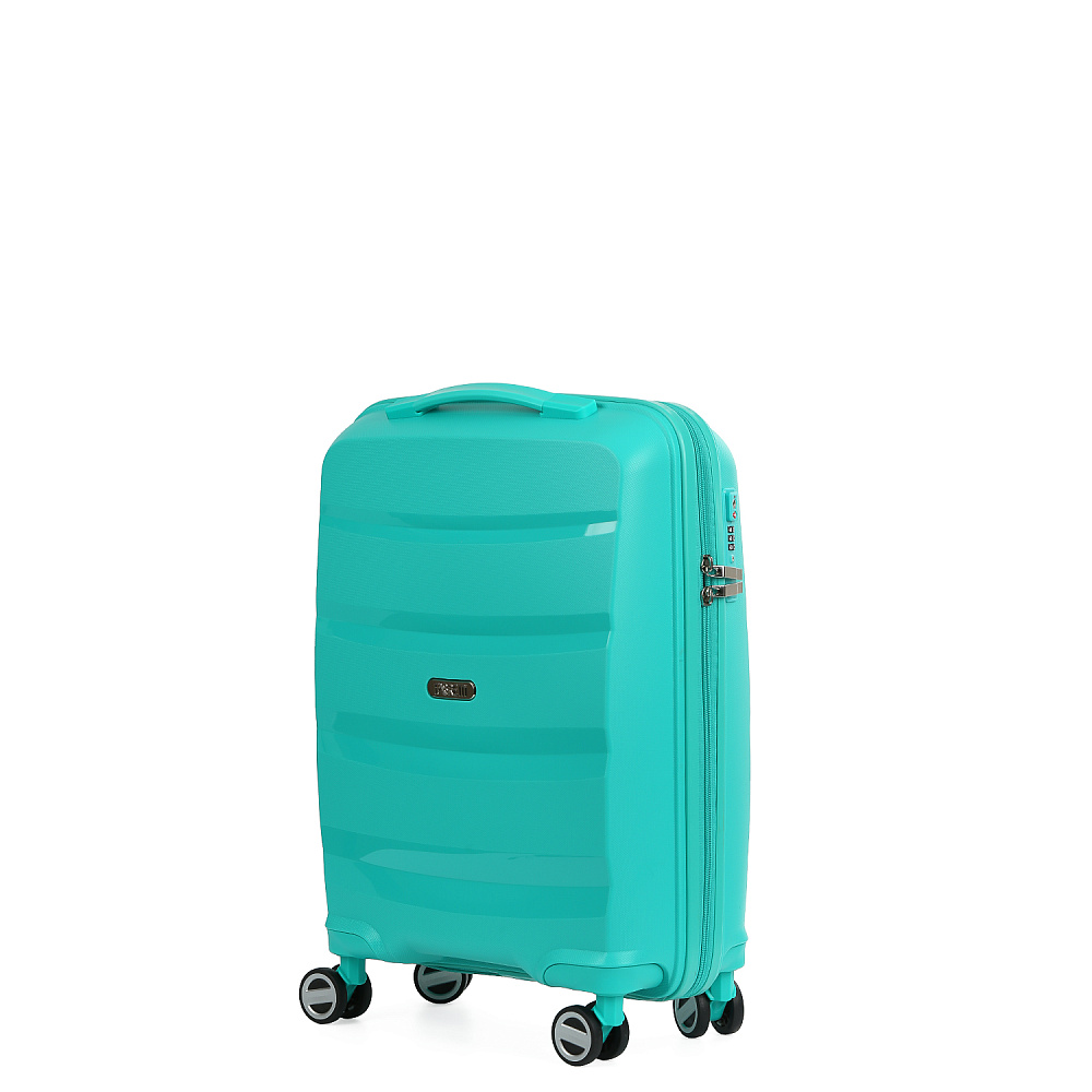 EN7520-20-111 FABRETTI Чемодан 4-х колесный 100% полипропилен (Бирюзовый/38*55*18/полипропилен/S/2,8 кг/FABRETTI)