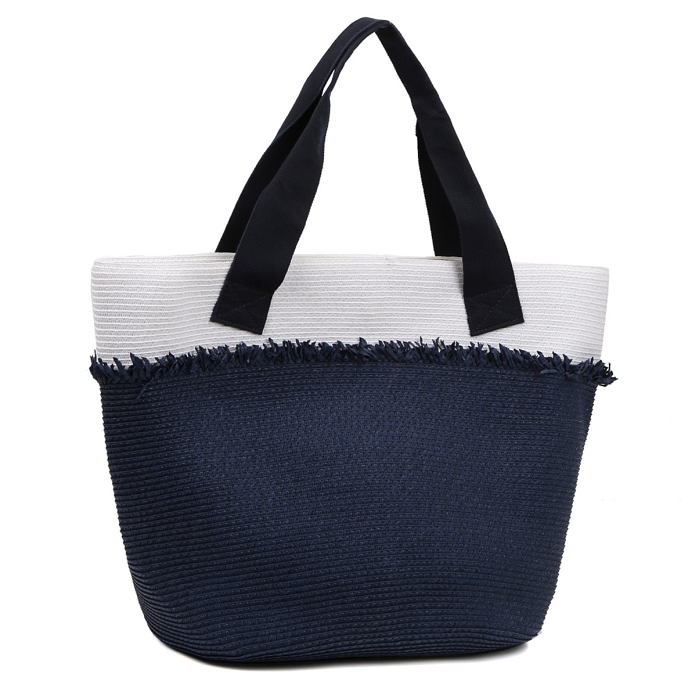 HKB28-5.4 FABRETTI Сумка жен. целлюлоза/полиэстер (Синий/белый/32*32*21/целлюлоза)