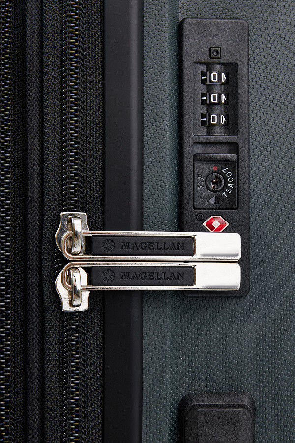 VOCIERMAG4GRYM Чемодан 4-х колесный (Серый/47*66*29/полипропилен/M/3,3 кг/Magellan)