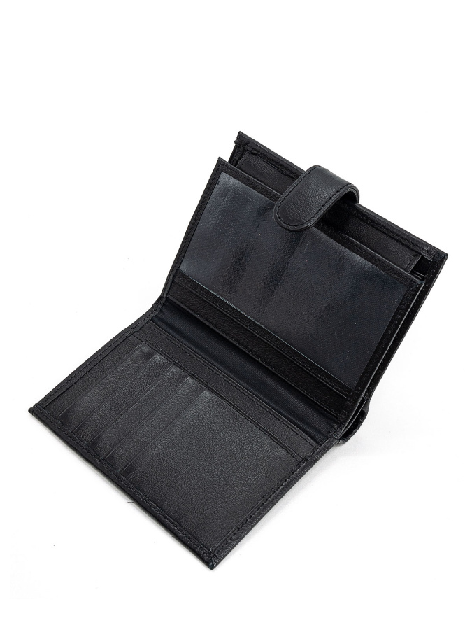 105-319-1 Портмоне мужское (Пеллекон) (черный/10,5*13*2/натуральная кожа/PELLECON)