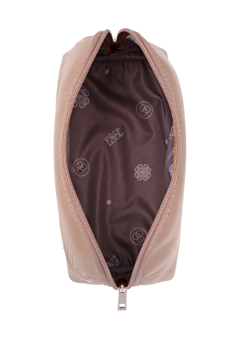 77597 Косметичка ПРЕТТИ PRALINE кожа бежевый тиснение кэж. (Бежевый/натуральная кожа/Esse)