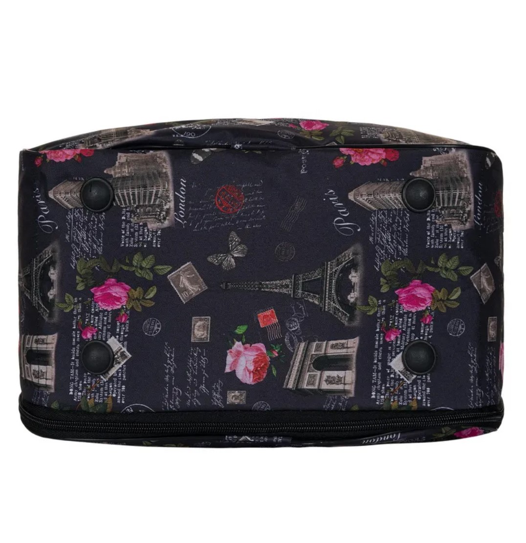 М-08р-1 Саквояж дизайн париж (фиолетовый/36*30*22/текстиль/NTL Continent)