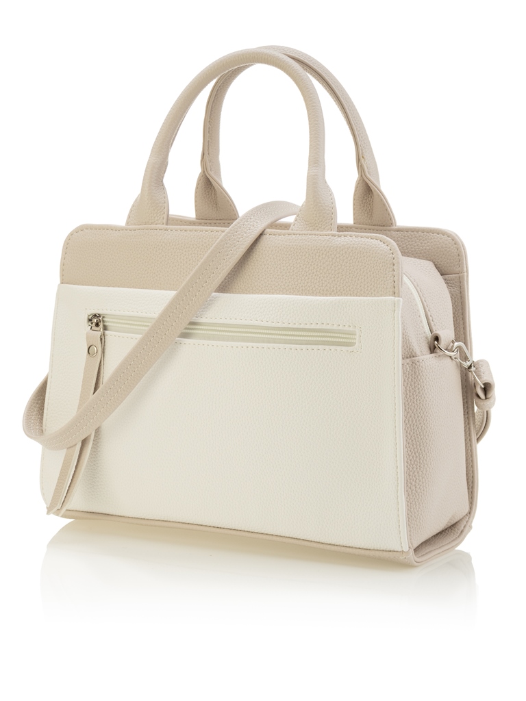 3859 Сумка женская бежевый/белый (Бежевый/белый/30*22*12/Экокожа/Redmond)