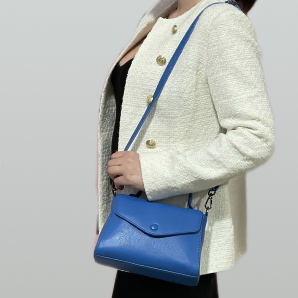 20139K Сумка женская натуральная кожа blue (Синий/22*15*9/натуральная кожа/Redmond)