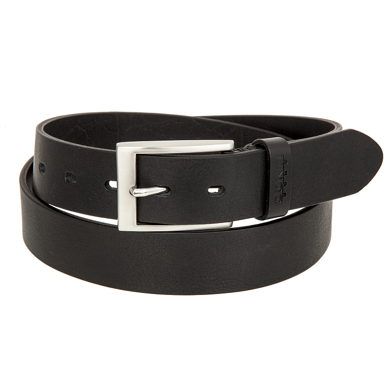 35066 Black Ремень Conti Uomo (длина 130) (Черный/130 см/натуральная кожа/Conti Uomo)