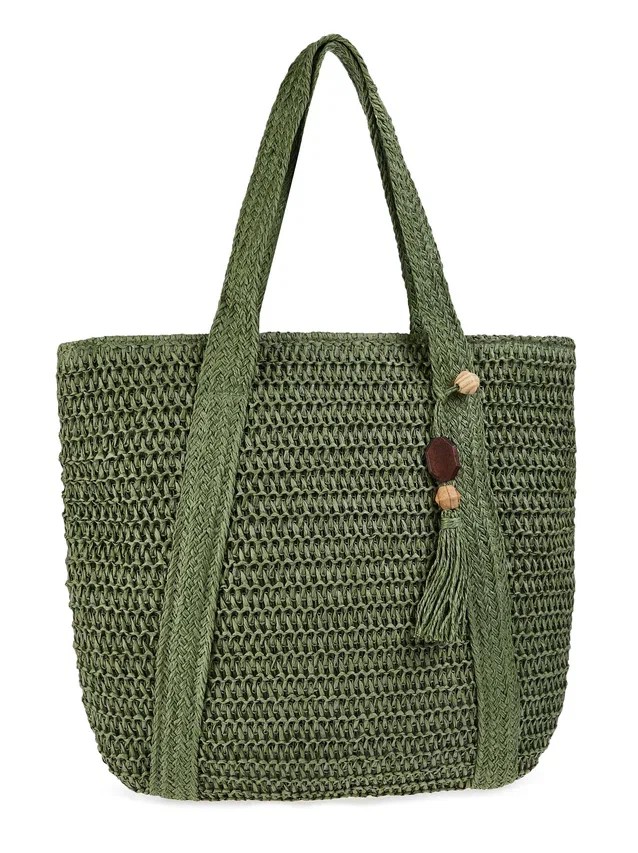 HL 65-012114 Сумка пляжная целлюлоза (зелёный) (зелёный/39*39*2/целлюлоза/Hogerland)