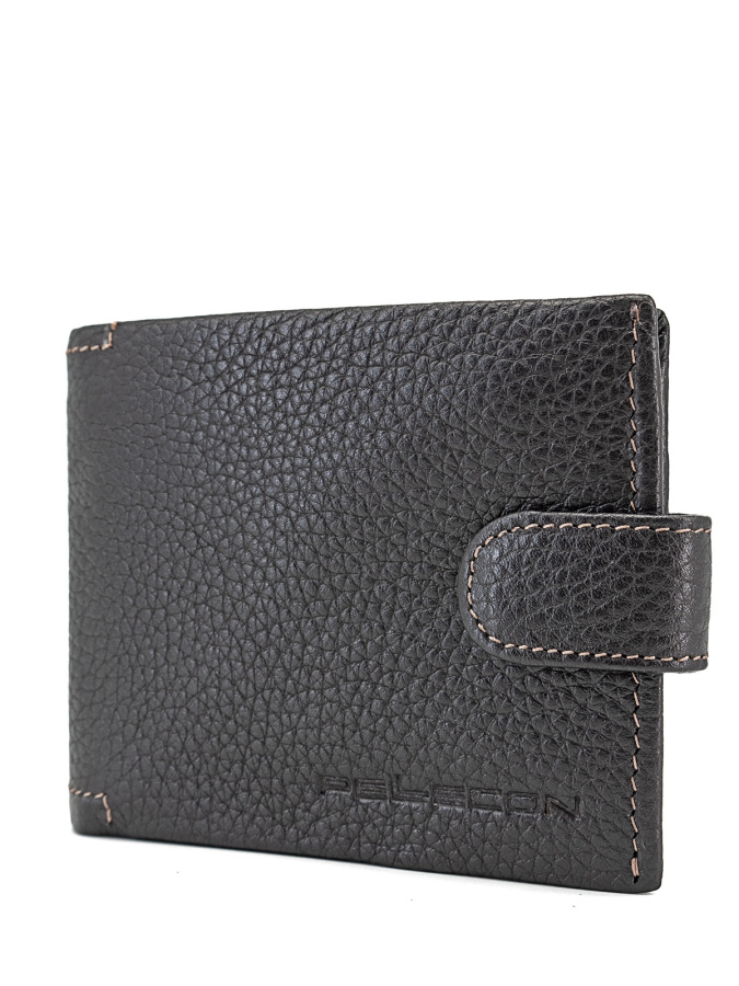 102-5502-24 Портмоне мужское (Пеллекон) (черный/11*9,5*1,5/натуральная кожа/PELLECON)
