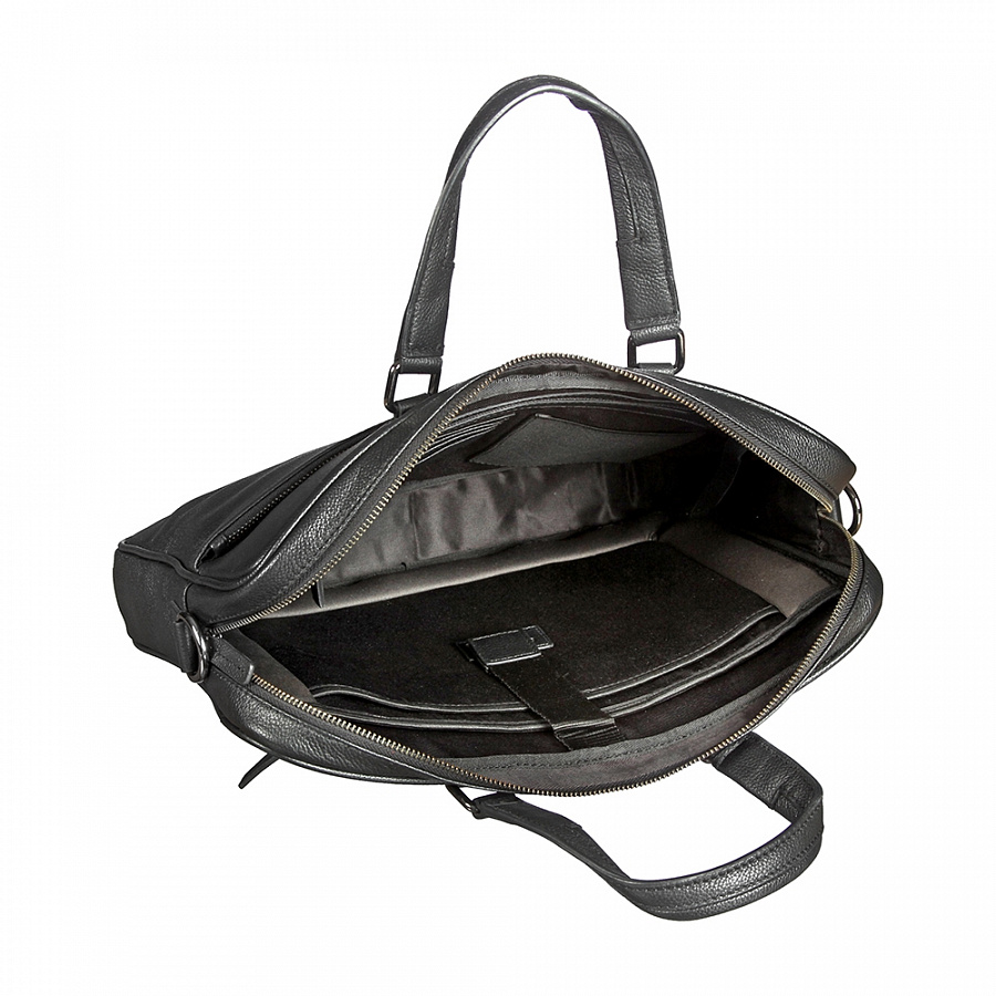 010-2811 (denim black) Бизнес-сумка Sergio Belotti (черный/36*27*4/натуральная кожа/Sergio Belotti)